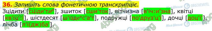 ГДЗ Українська мова 10 клас сторінка 36